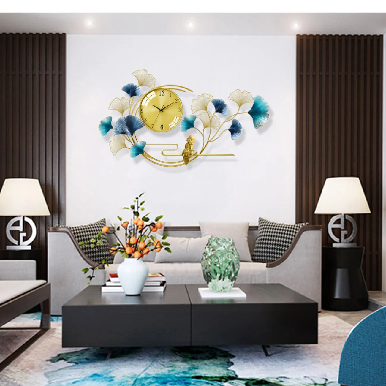 Новые часы в китайском стиле для гостиной, скандинавский цвет, роскошное художественное украшение LaLume-KKK20271-20