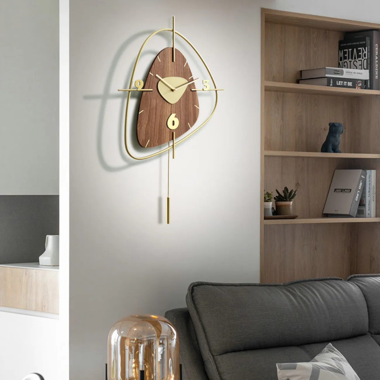 Скандинавские минималистичные, настенные часы для гостиной, художественное украшение часы LaLume-KKK20273-20