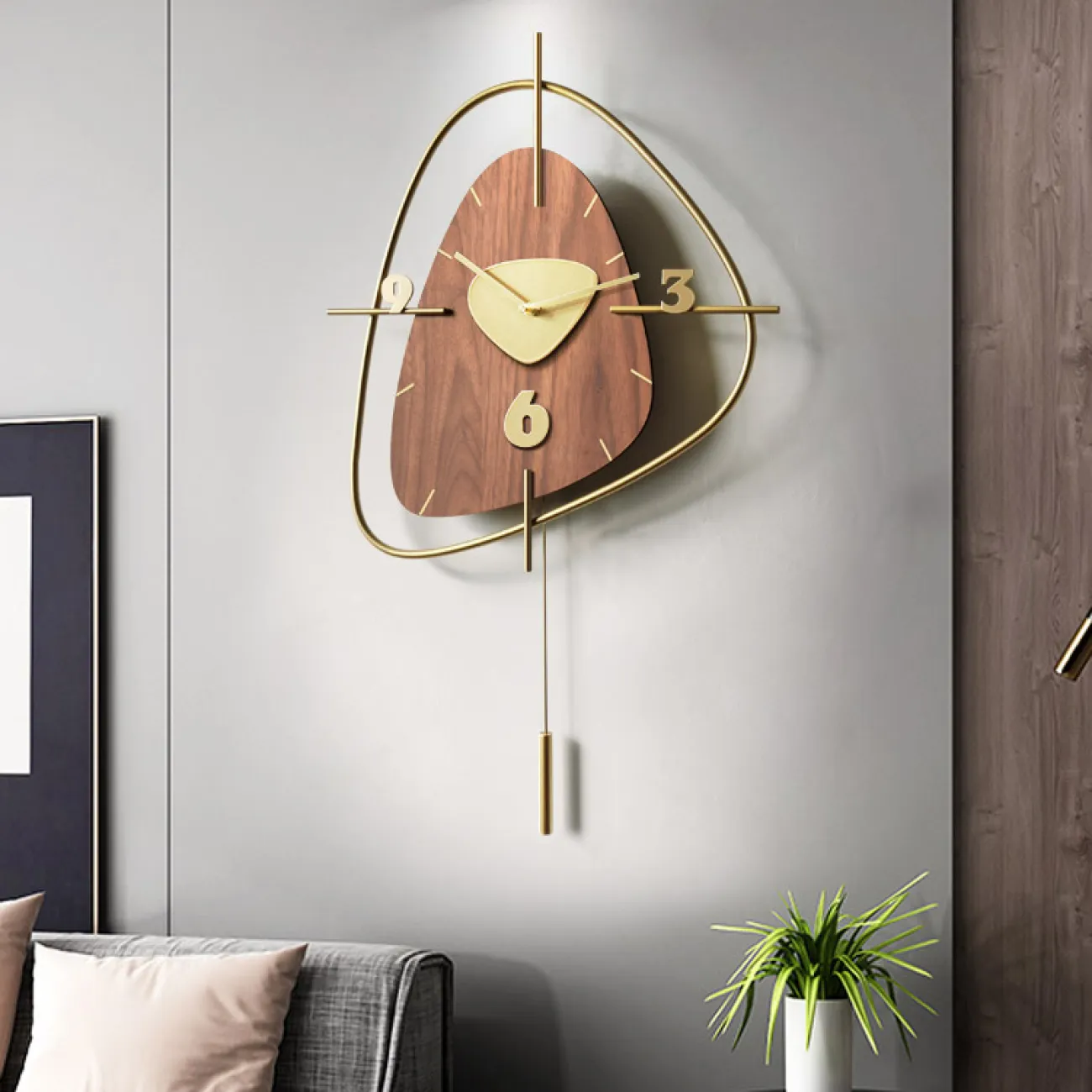 Скандинавские минималистичные, настенные часы для гостиной, художественное украшение часы LaLume-KKK20273-20