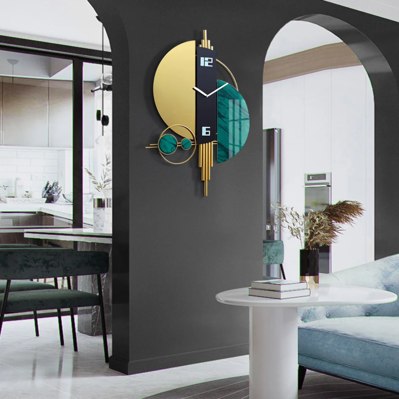 Роскошные настенные часы в скандинавском стиле для гостиной, индивидуальные минималистские часы  LaLume-KKK20274-20