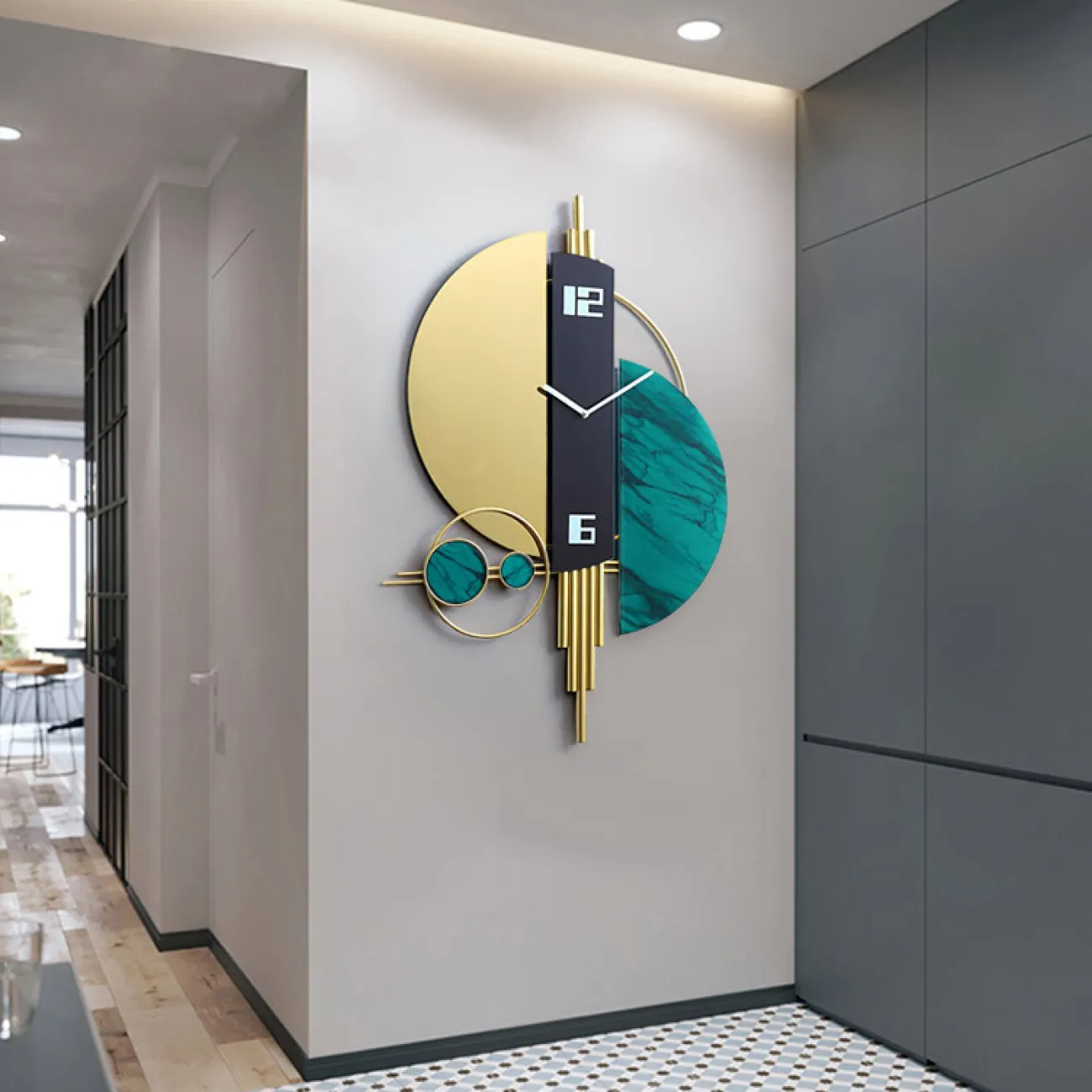 Роскошные настенные часы в скандинавском стиле для гостиной, индивидуальные минималистские часы  LaLume-KKK20274-20