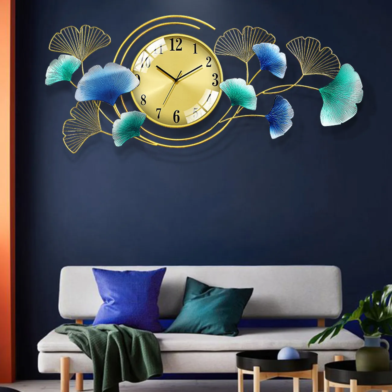 Светлые, стильные скандинавские настенные часы для гостиной, часы в стиле арт-деко  LaLume-KKK20275-20