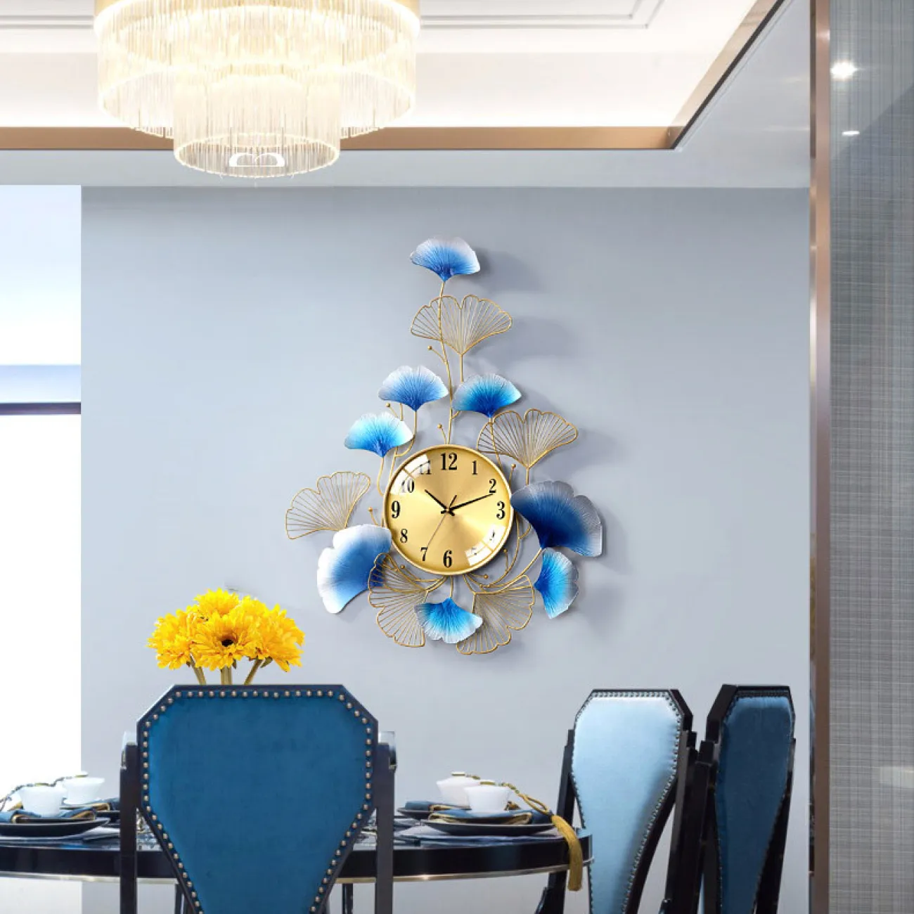 Светлые, стильные скандинавские настенные часы для гостиной, часы в стиле арт-деко  LaLume-KKK20275-20