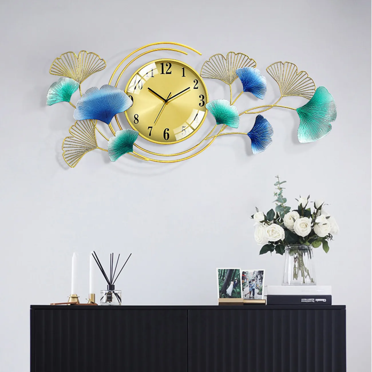 Светлые, стильные скандинавские настенные часы для гостиной, часы в стиле арт-деко  LaLume-KKK20275-20