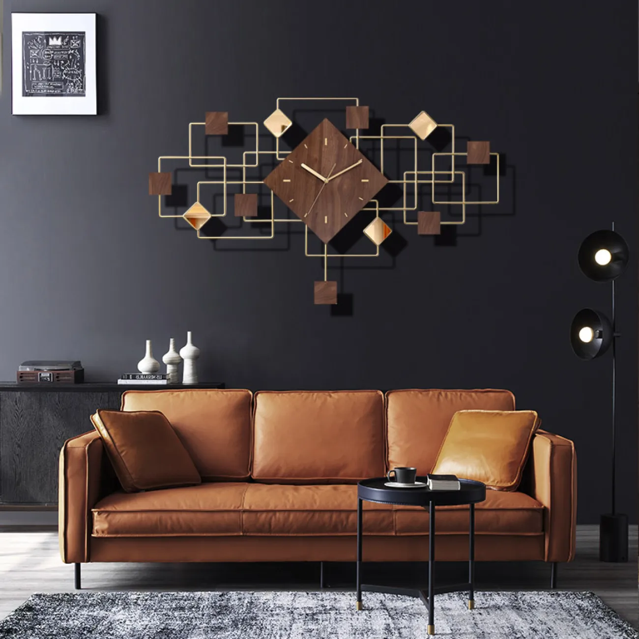 Роскошные часы в скандинавском стиле для гостиной,  настенные кварцевые часы  LaLume-KKK20277-20