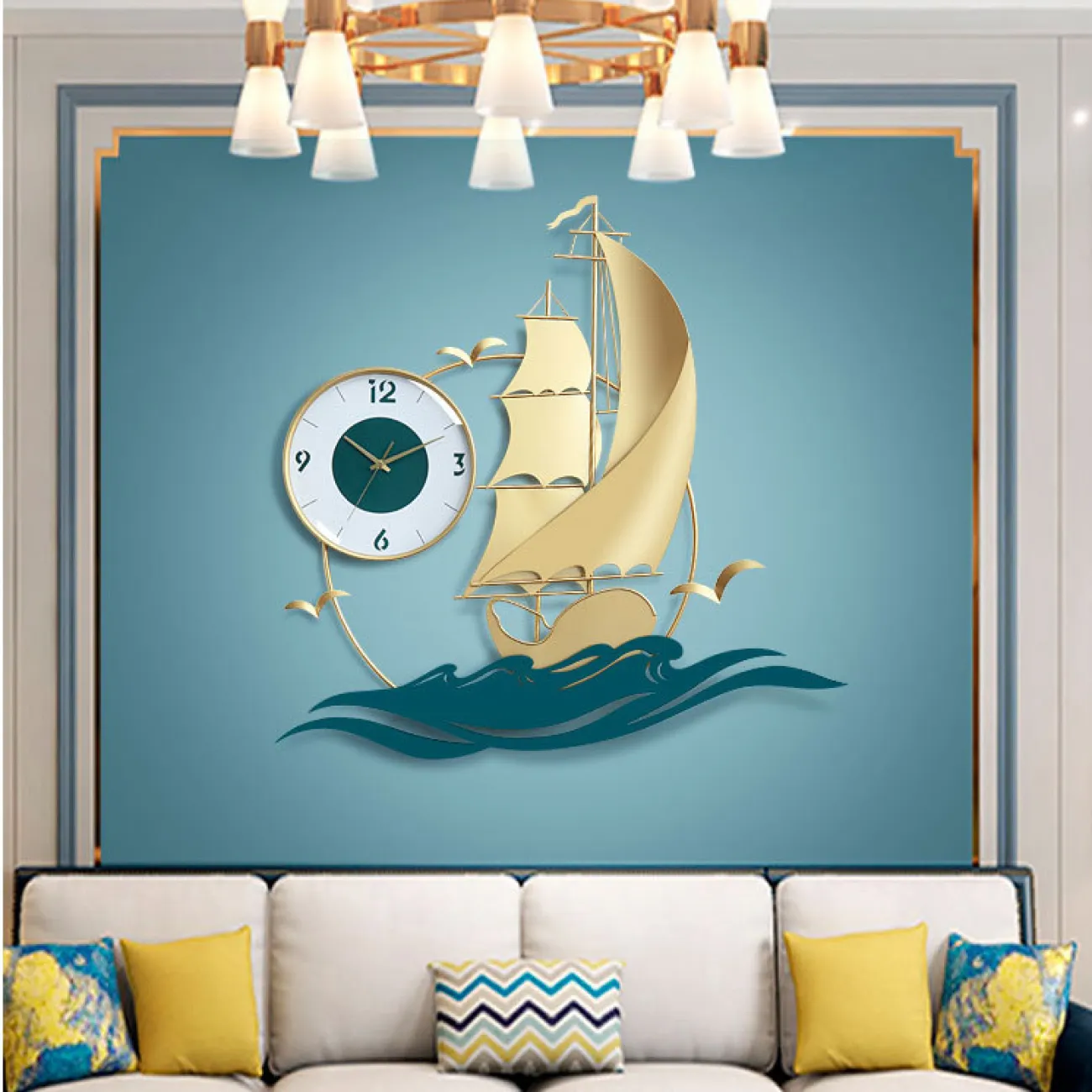 Дизайнерские настенные часы в скандинавском стиле LaLume-KKK20294-20