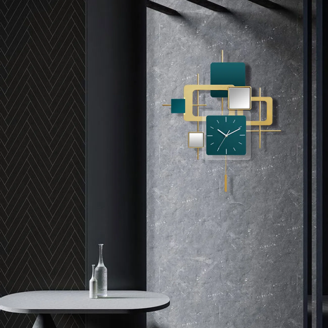 Дизайнерские настенные часы в скандинавском стиле LaLume-KKK20295-20