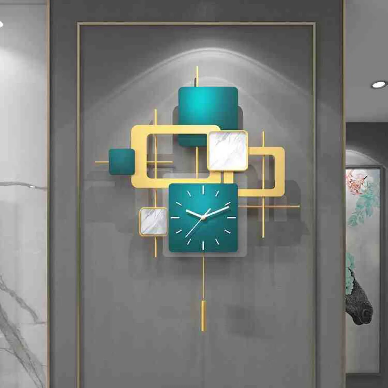 Дизайнерские настенные часы в скандинавском стиле LaLume-KKK20295-20