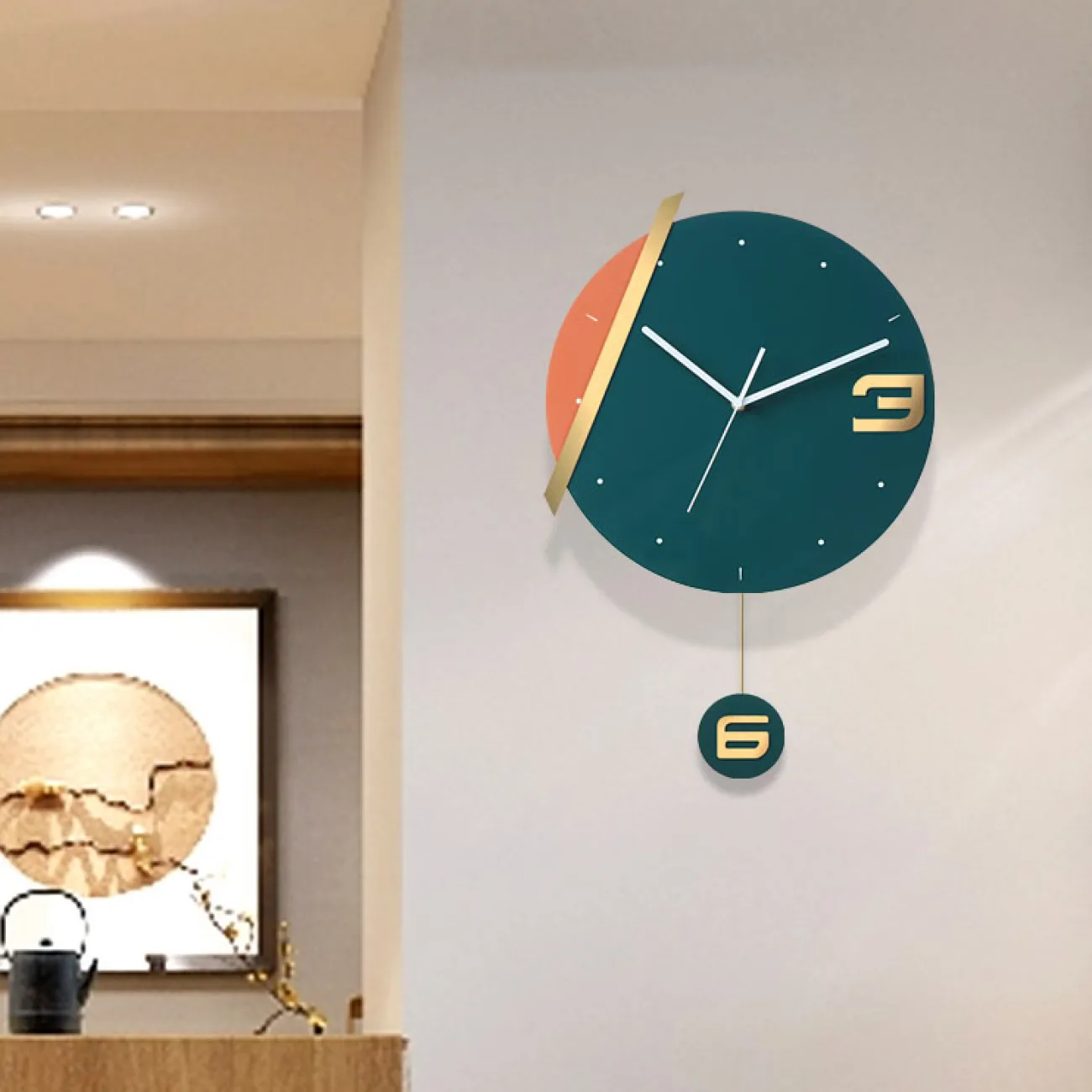 Дизайнерские настенные часы в скандинавском стиле LaLume-KKK20296-20