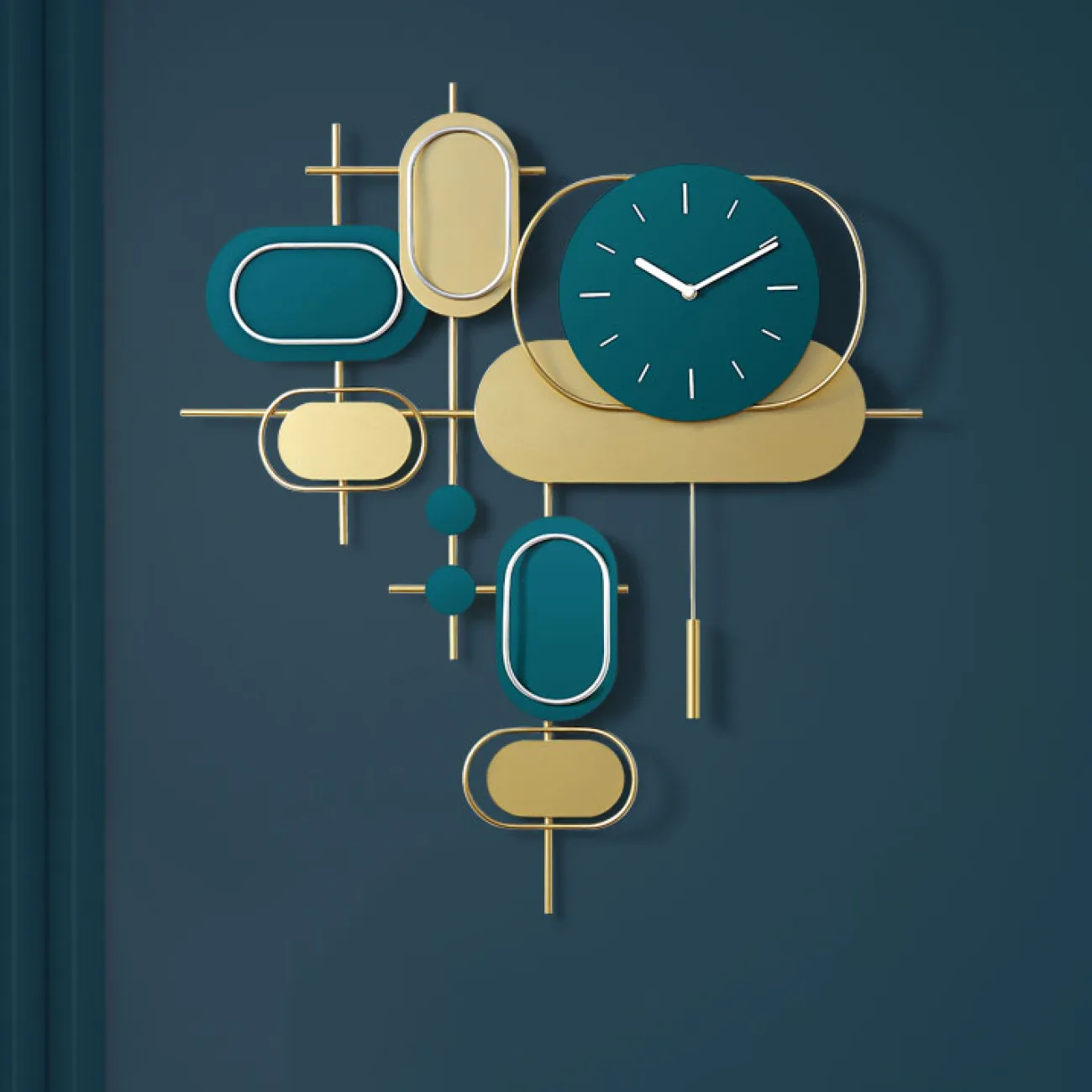 Дизайнерские часы "Овалы" в скандинавском стиле LaLume-KKK20297-20 Дизайнерские часы "Овалы" в скандинавском стиле LaLume-KKK20297-20