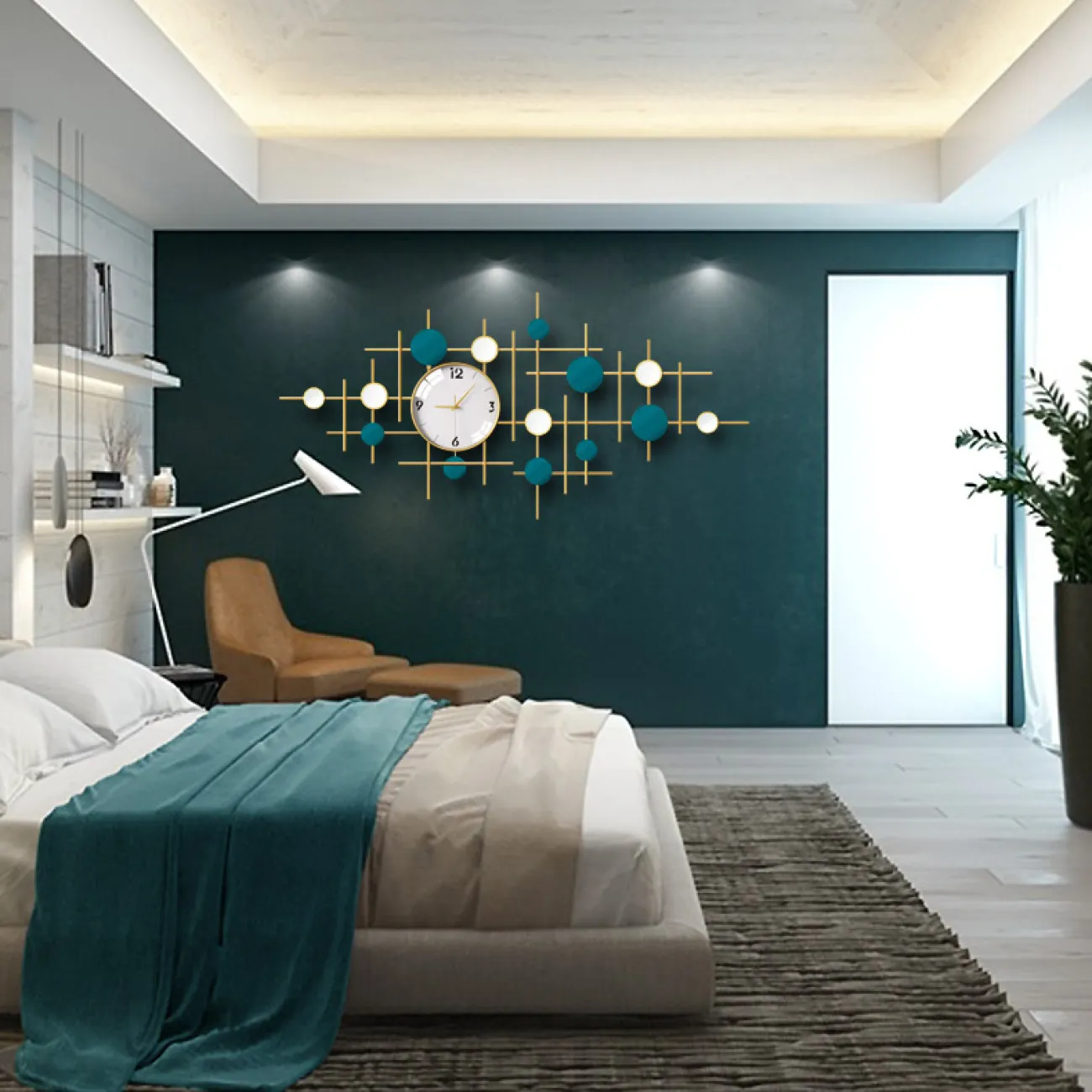 Дизайнерские настенные бесшумные круглые часы LaLume-KKK20298-20 Дизайнерские настенные бесшумные круглые часы LaLume-KKK20298-20