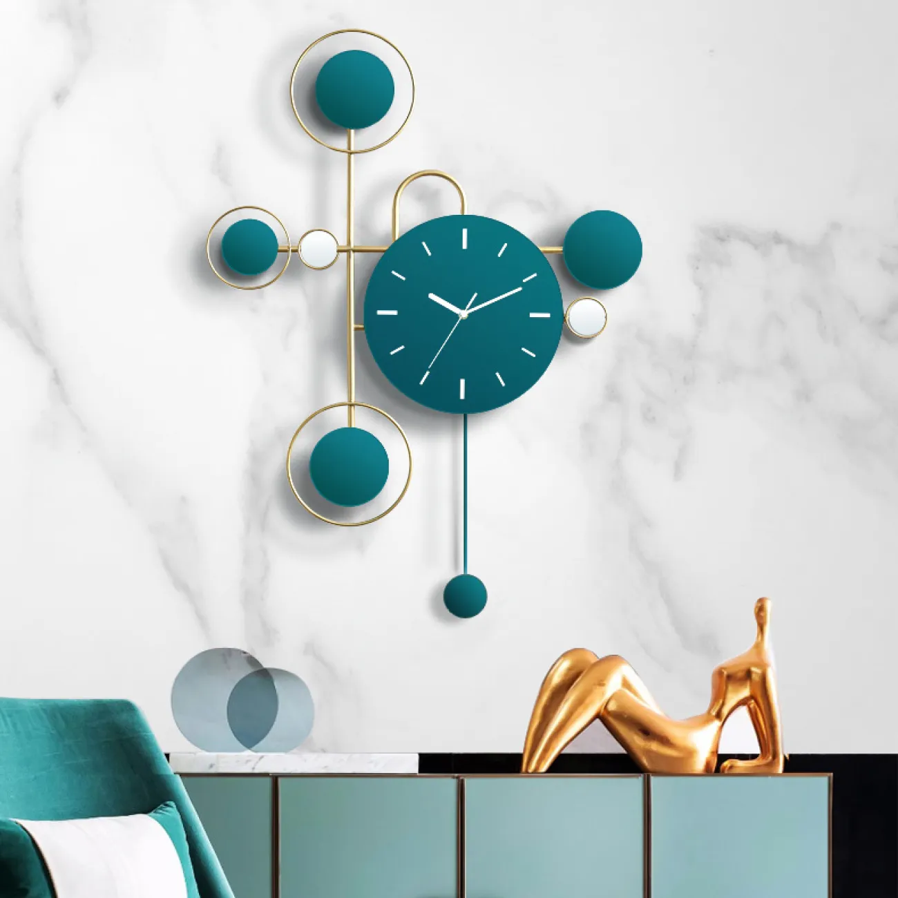 Дизайнерские настенные атмосферные часы LaLume-KKK20299-20 Дизайнерские настенные атмосферные часы LaLume-KKK20299-20