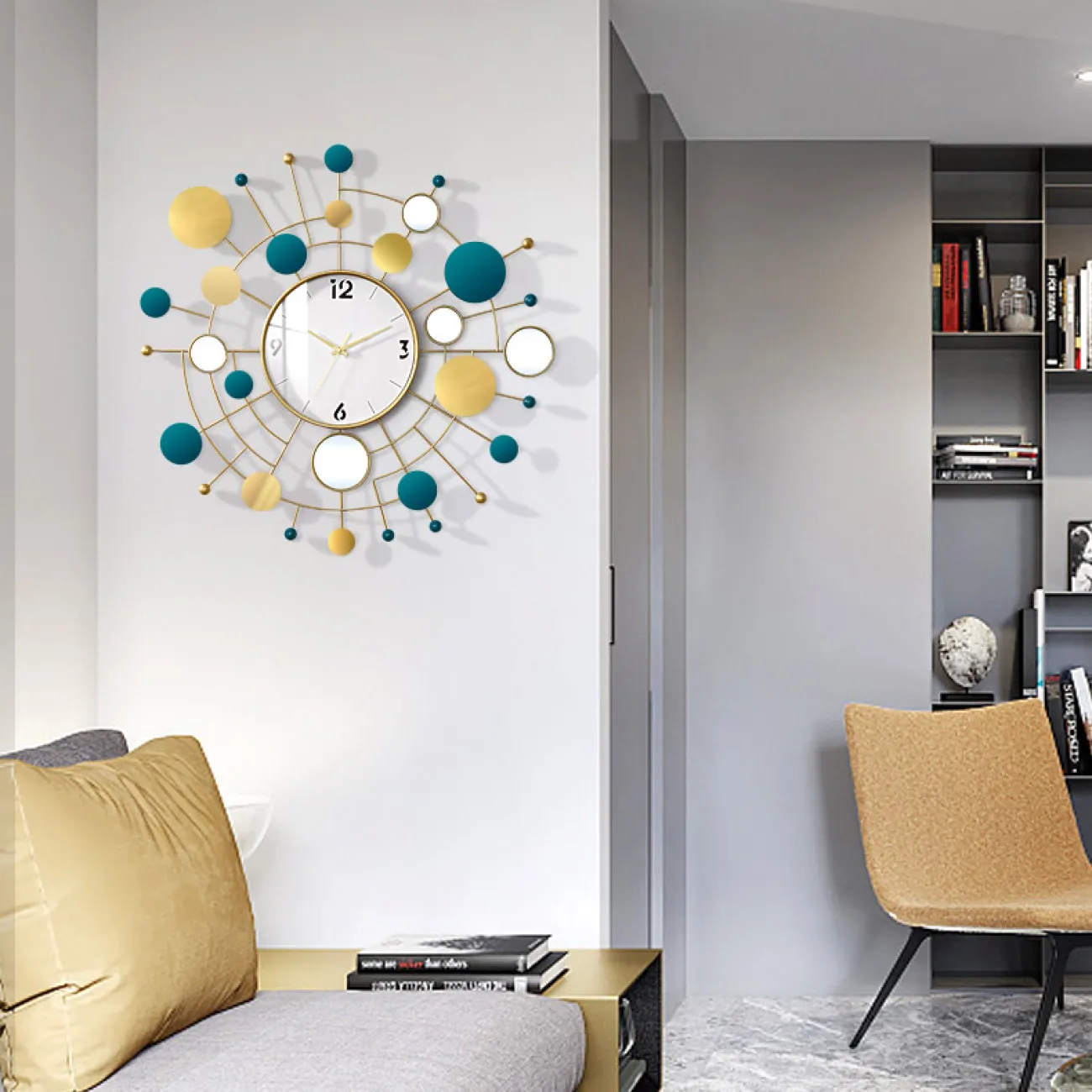 Дизайнерские настенные креативные часы "Солнце" LaLume-KKK20300-20