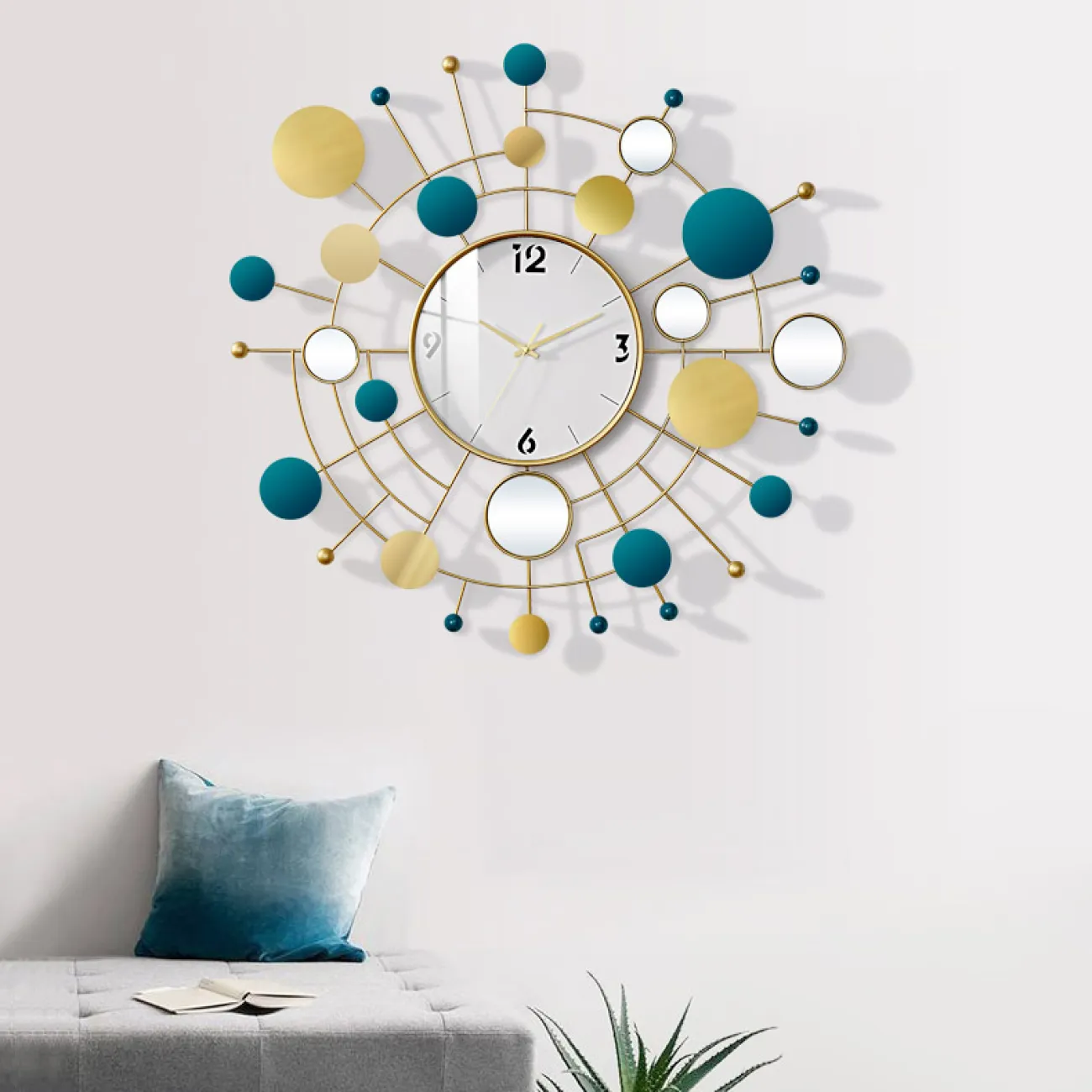 Дизайнерские настенные креативные часы "Солнце" LaLume-KKK20300-20