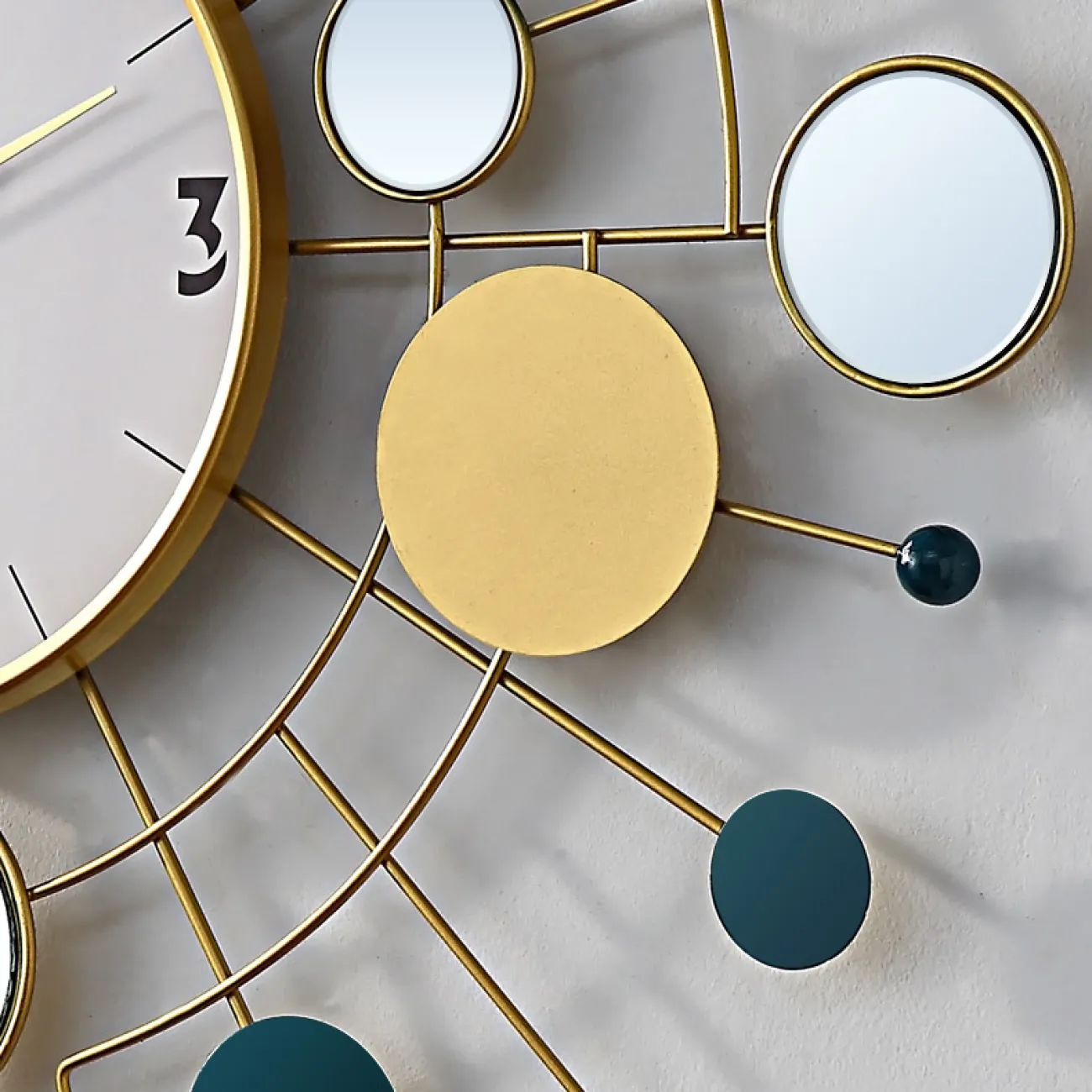 Дизайнерские настенные креативные часы "Солнце" LaLume-KKK20300-20