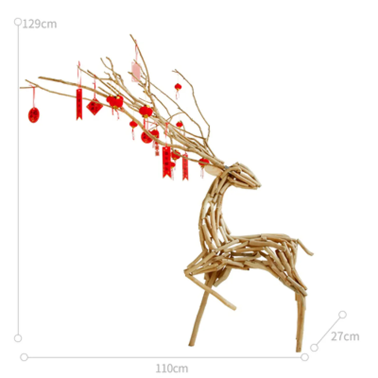 Интерьерный декор деревянная скульптура "Косуля" LaLume-IK20302-20