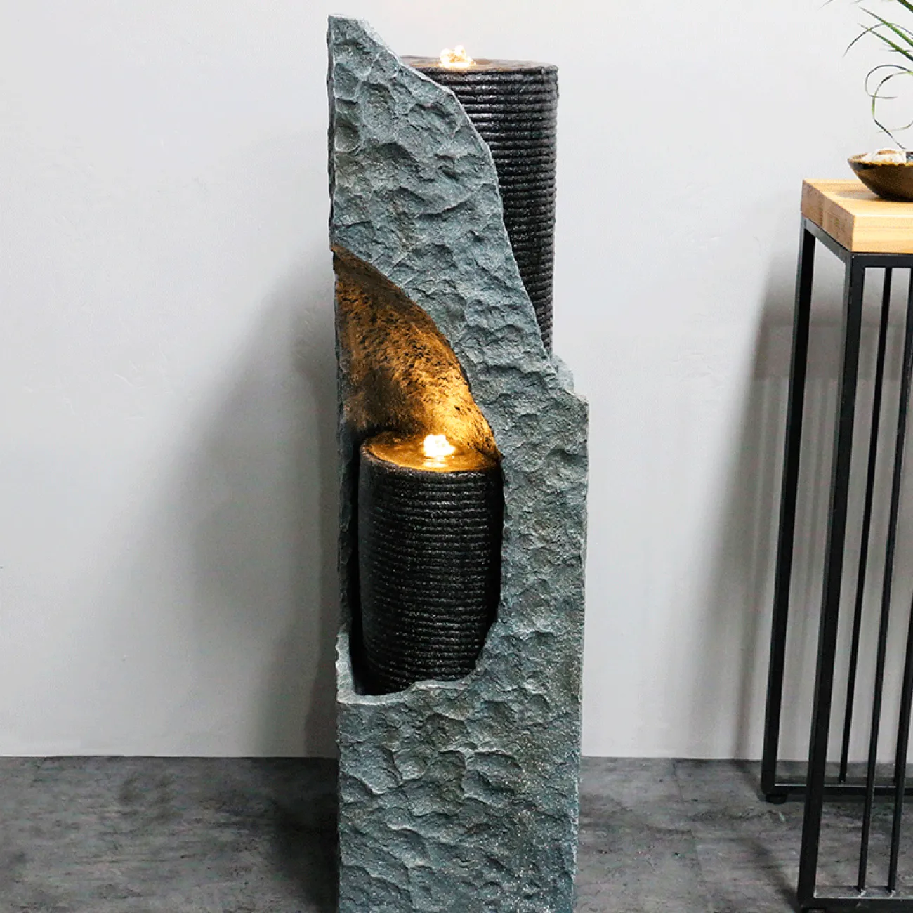 Дизайнерский вертикальный фонтан "Две свечи" LaLume-DF20308-20