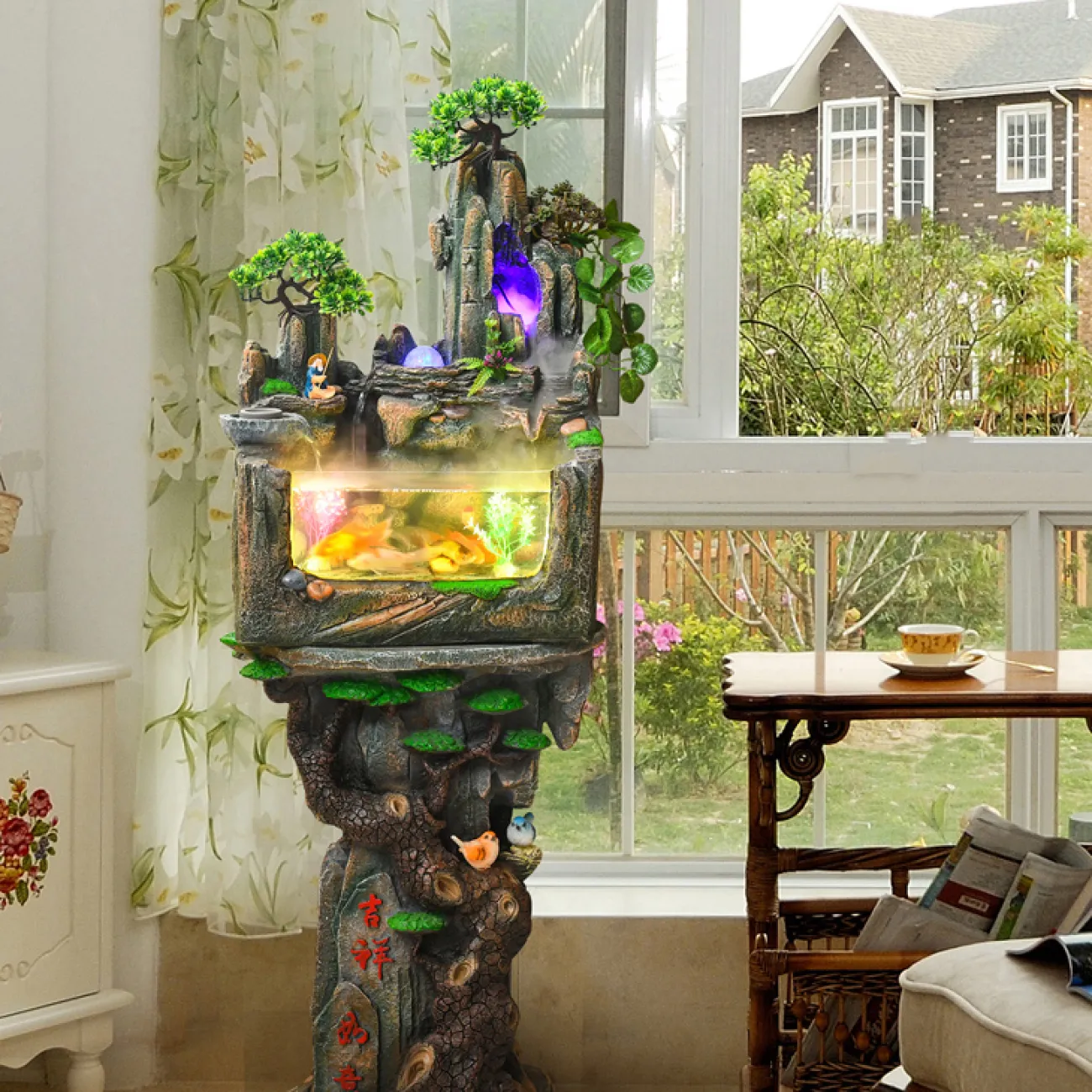 Дизайнерский увлажняющий фонтан с мельницей LaLume-DF20317-20