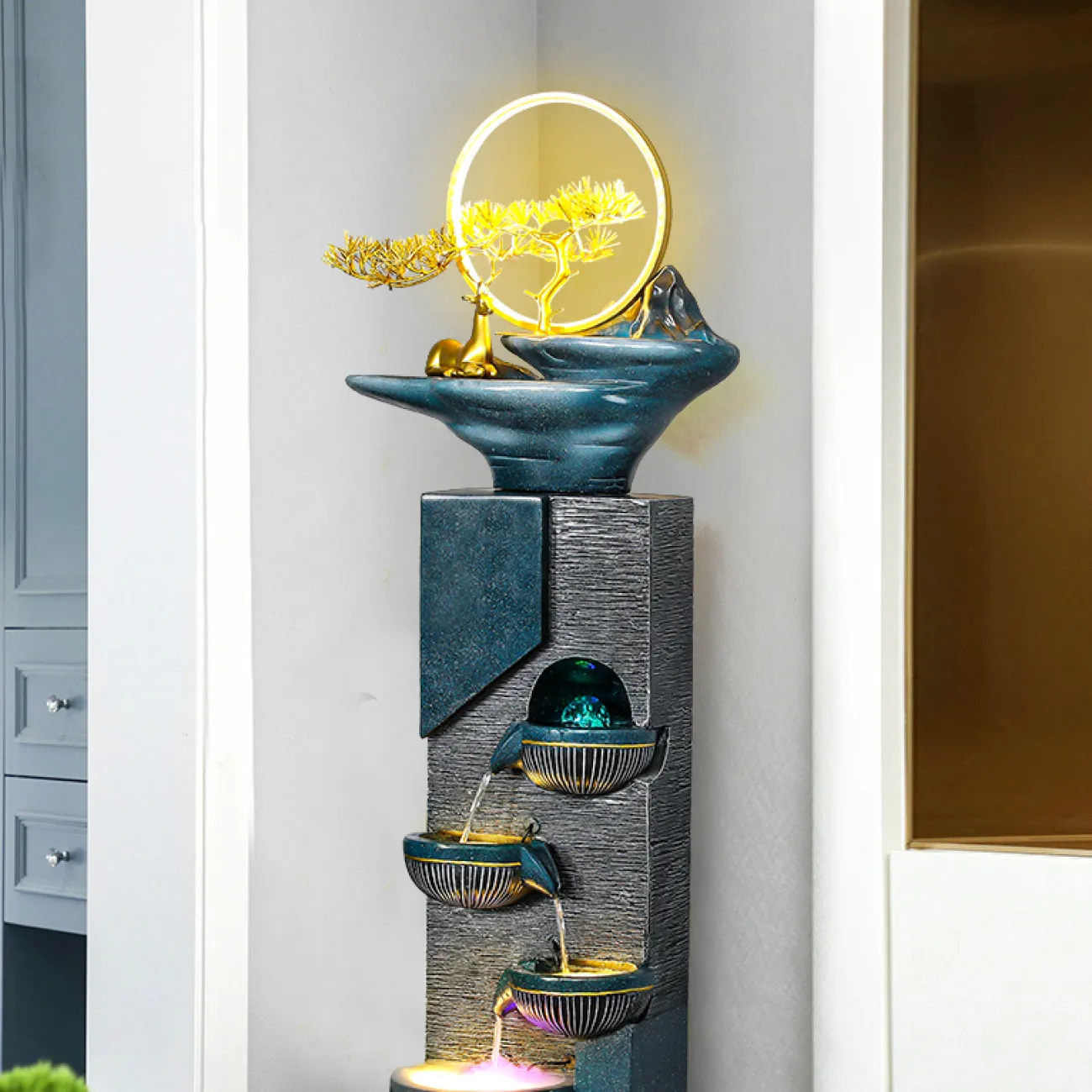 Дизайнерский вертикальный ламинарный фонтан LaLume-DF20325-20