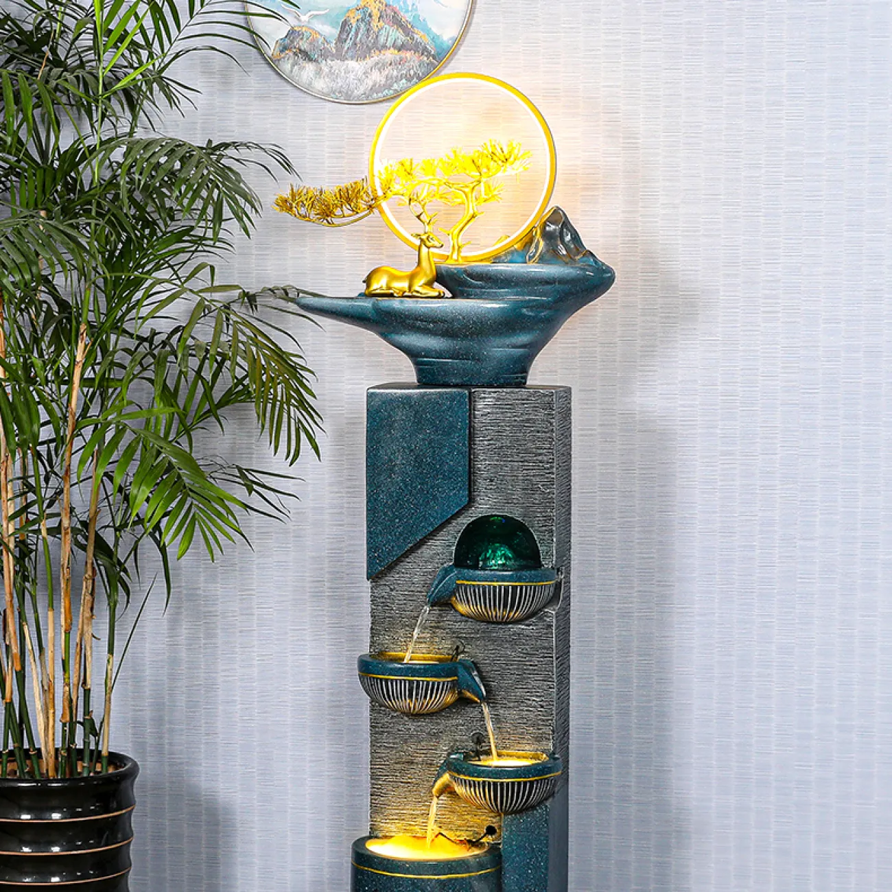 Дизайнерский вертикальный ламинарный фонтан LaLume-DF20325-20