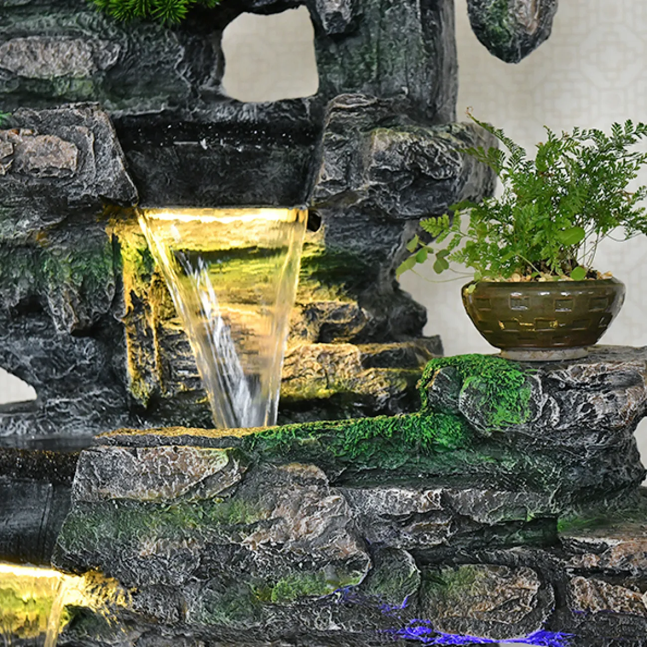 Дизайнерский ламинарный фонтан с подсветкой LaLume-DF20326-20