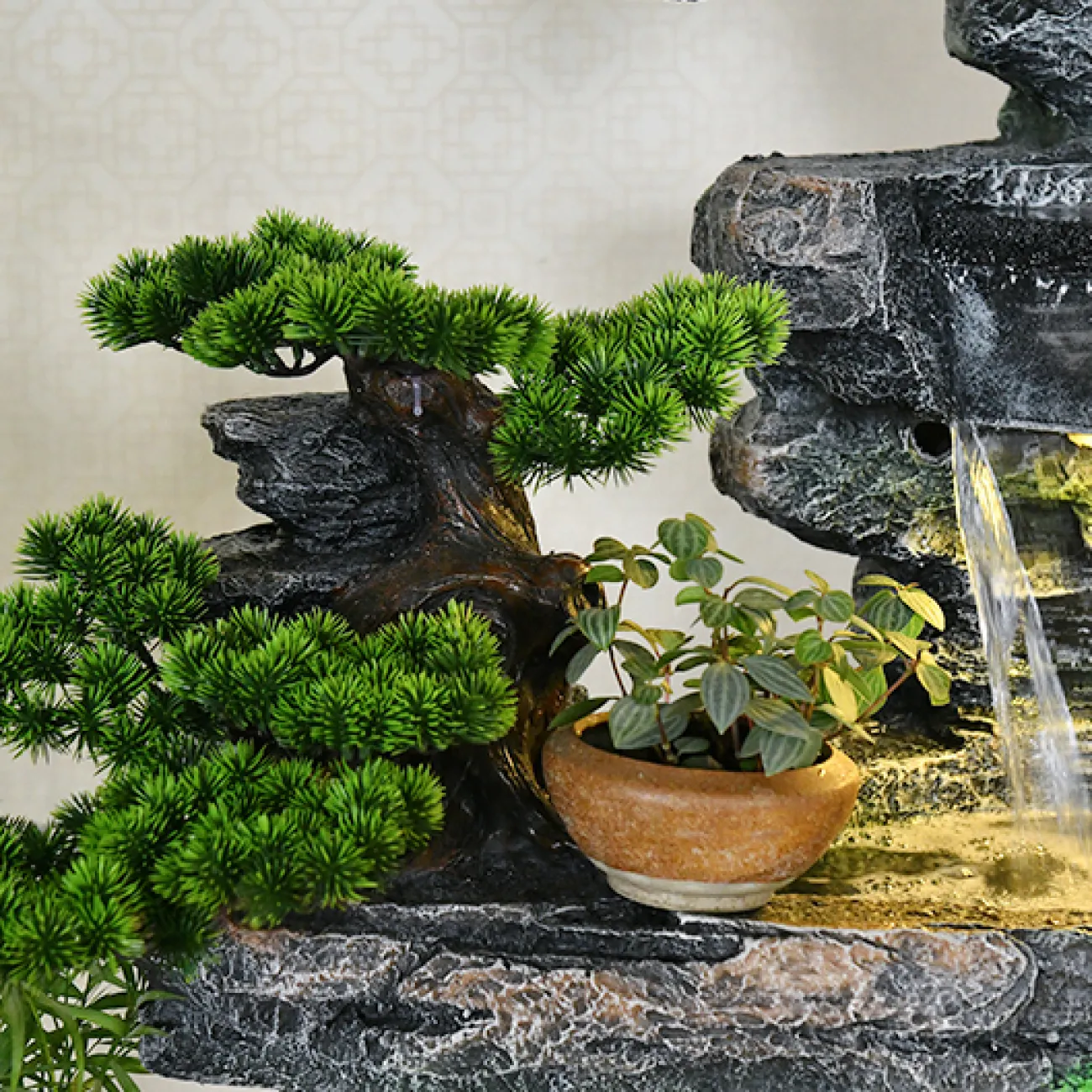 Дизайнерский ламинарный фонтан с подсветкой LaLume-DF20326-20