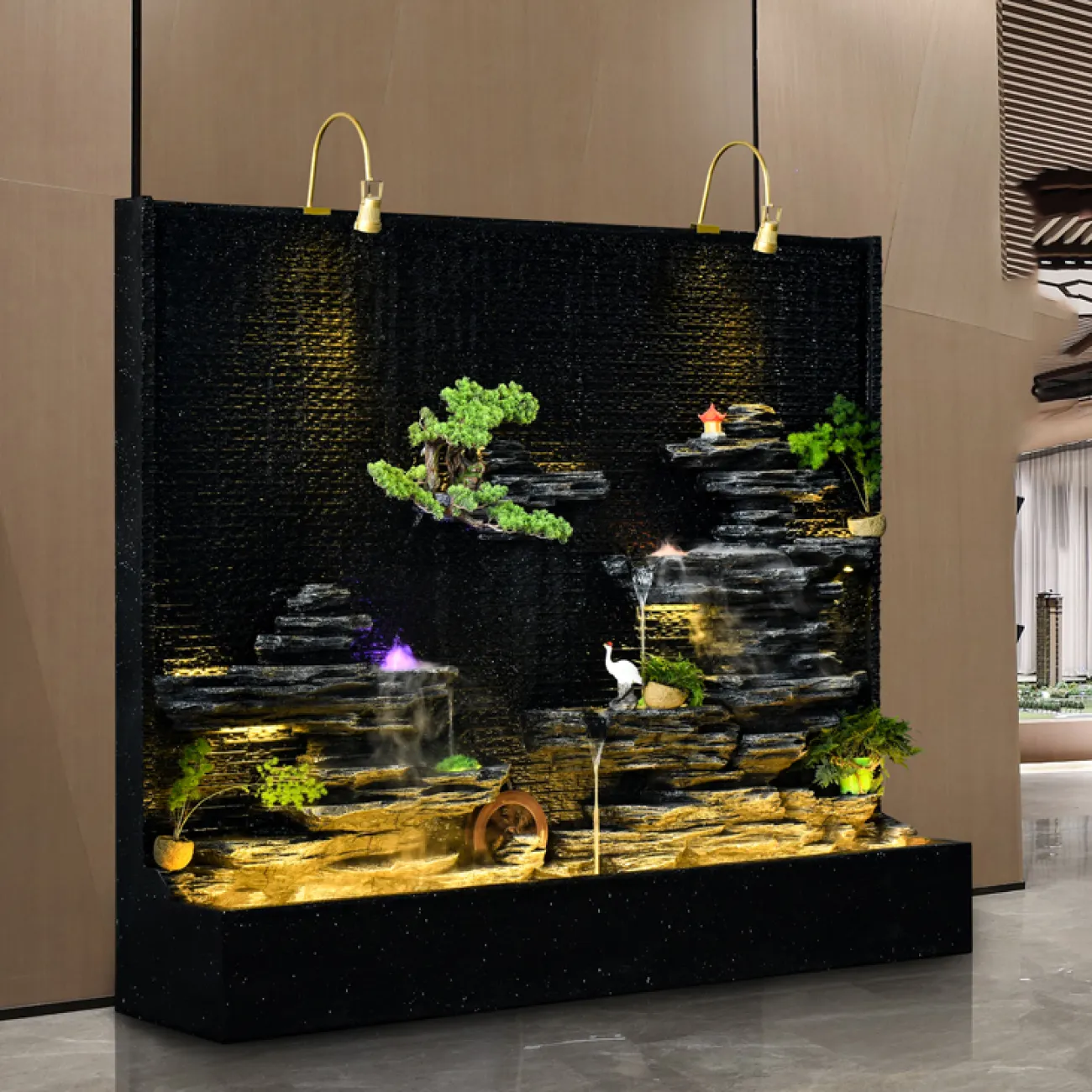 Дизайнерский ламинарный наборный фонтан LaLume-DF20327-20 Дизайнерский ламинарный наборный фонтан LaLume-DF20327-20