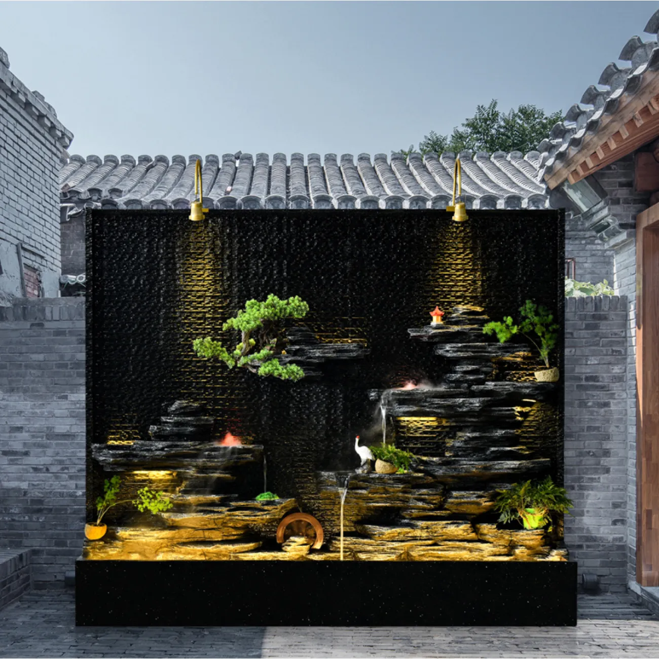 Дизайнерский ламинарный наборный фонтан LaLume-DF20327-20 Дизайнерский ламинарный наборный фонтан LaLume-DF20327-20