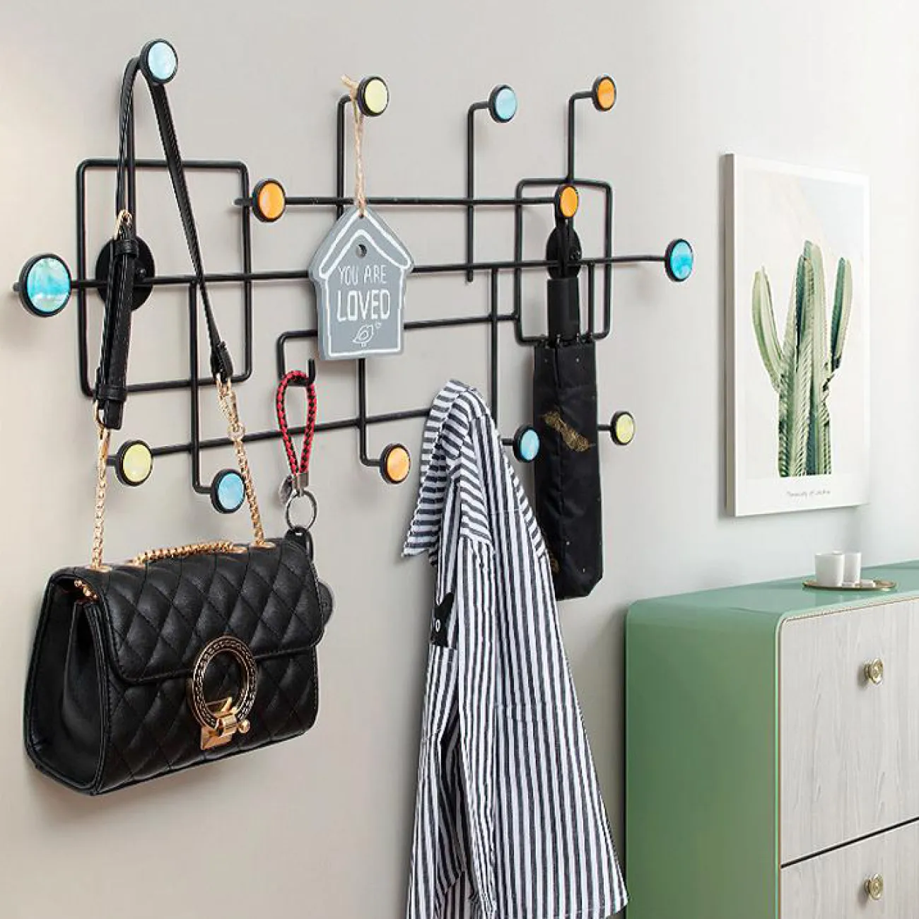 Дизайнерская настенная вешалка LaLume-DF20329-20 Дизайнерская настенная вешалка LaLume-DF20329-20