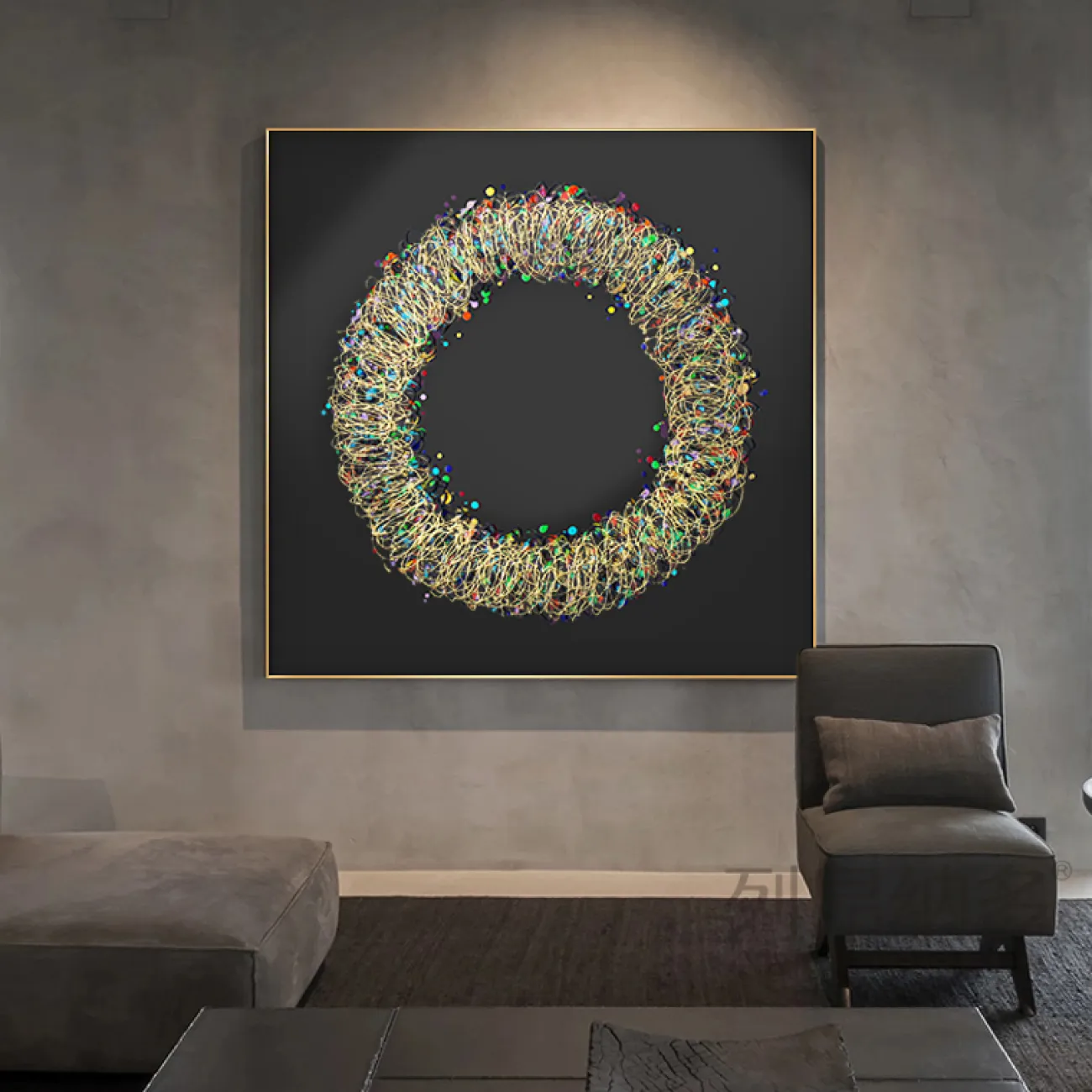 Дизайнерская современная картина ручной работы LaLume-DF20333-20