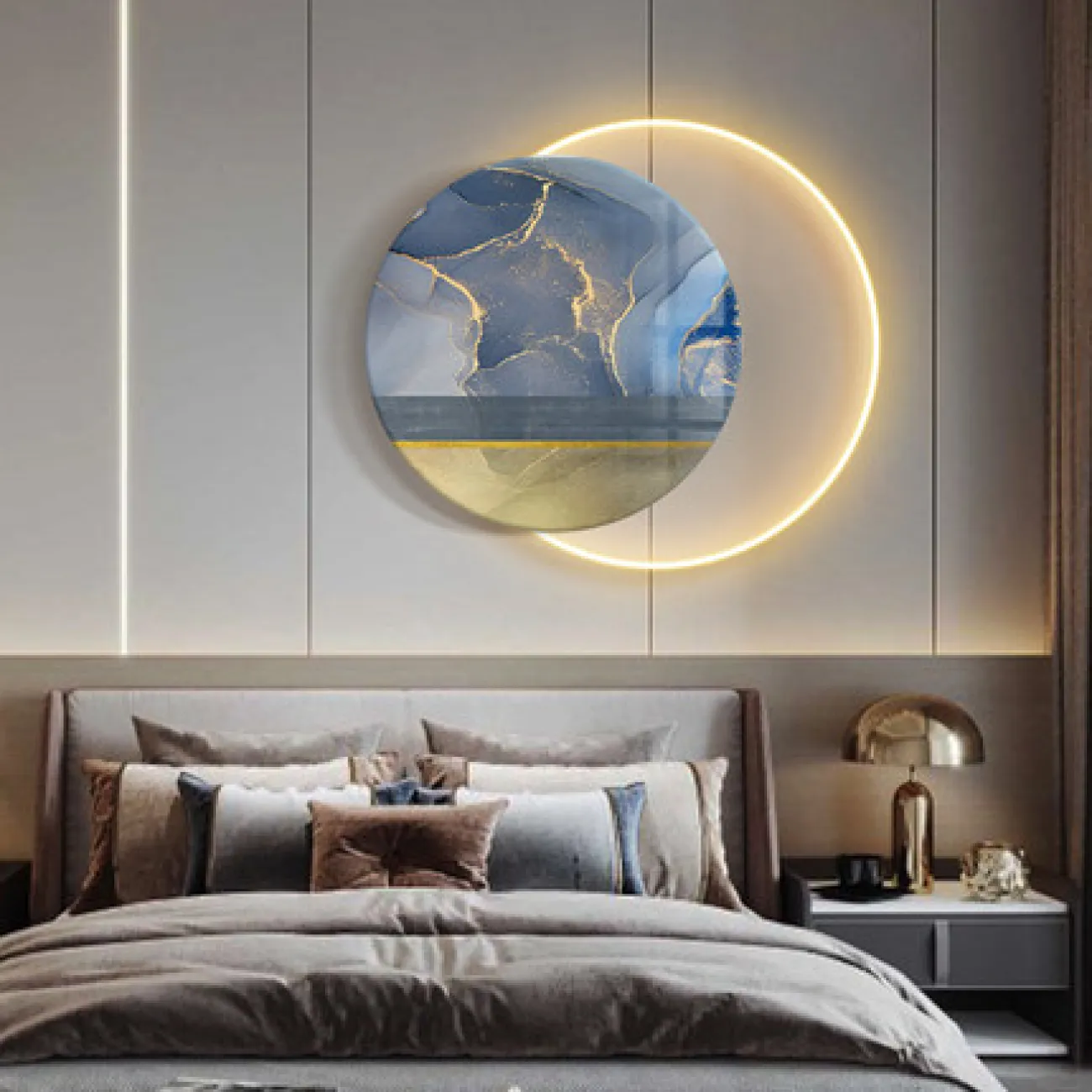 Дизайнерский настенный декор с подсветкой LaLume-DF20335-20