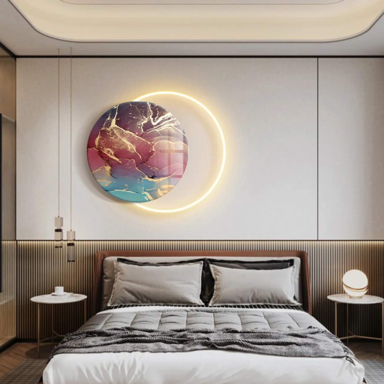 Дизайнерский настенный декор с подсветкой LaLume-DF20335-20