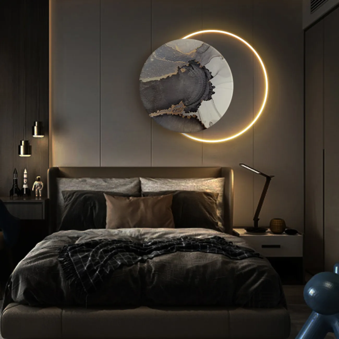 Дизайнерский настенный декор с подсветкой LaLume-DF20335-20