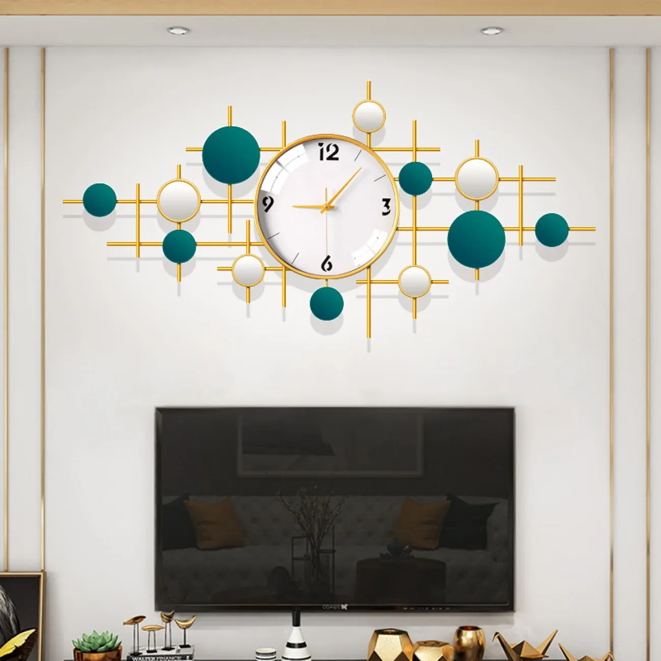 Современные минималистичные настенные часы для гостиной, роскошное художественное украшение LaLume-KKK20276-20 Современные минималистичные настенные часы для гостиной, роскошное художественное украшение LaLume-KKK20276-20