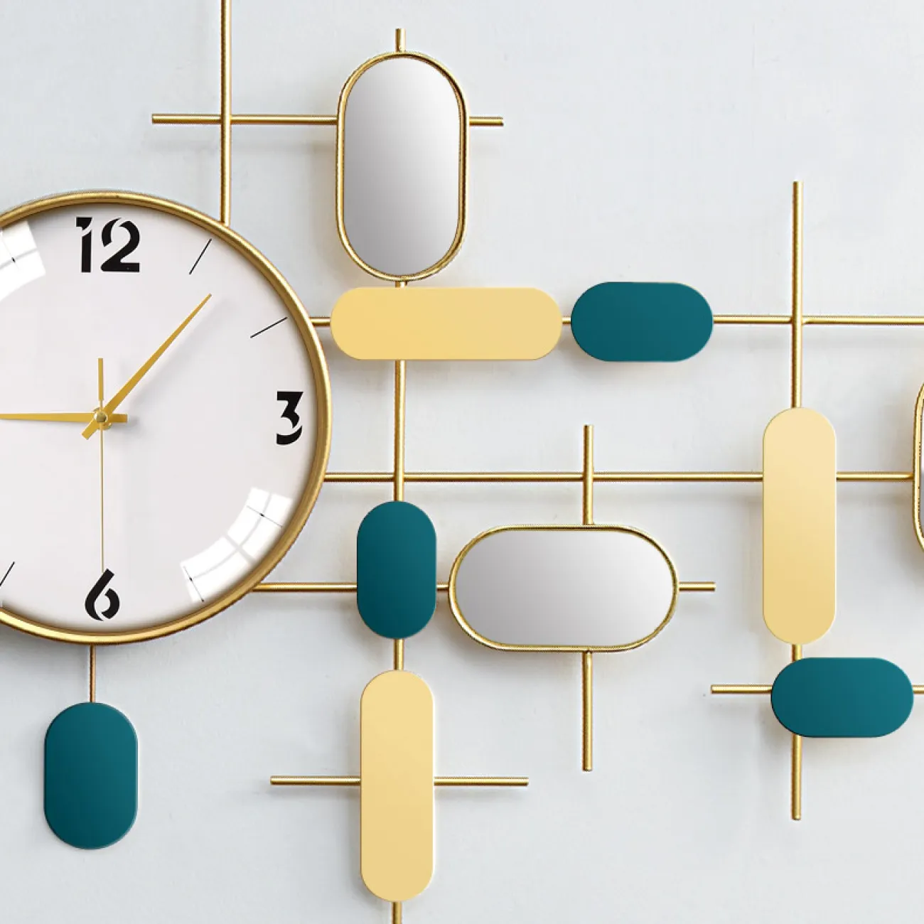 Современные минималистичные настенные часы для гостиной, роскошное художественное украшение LaLume-KKK20276-20 Современные минималистичные настенные часы для гостиной, роскошное художественное украшение LaLume-KKK20276-20