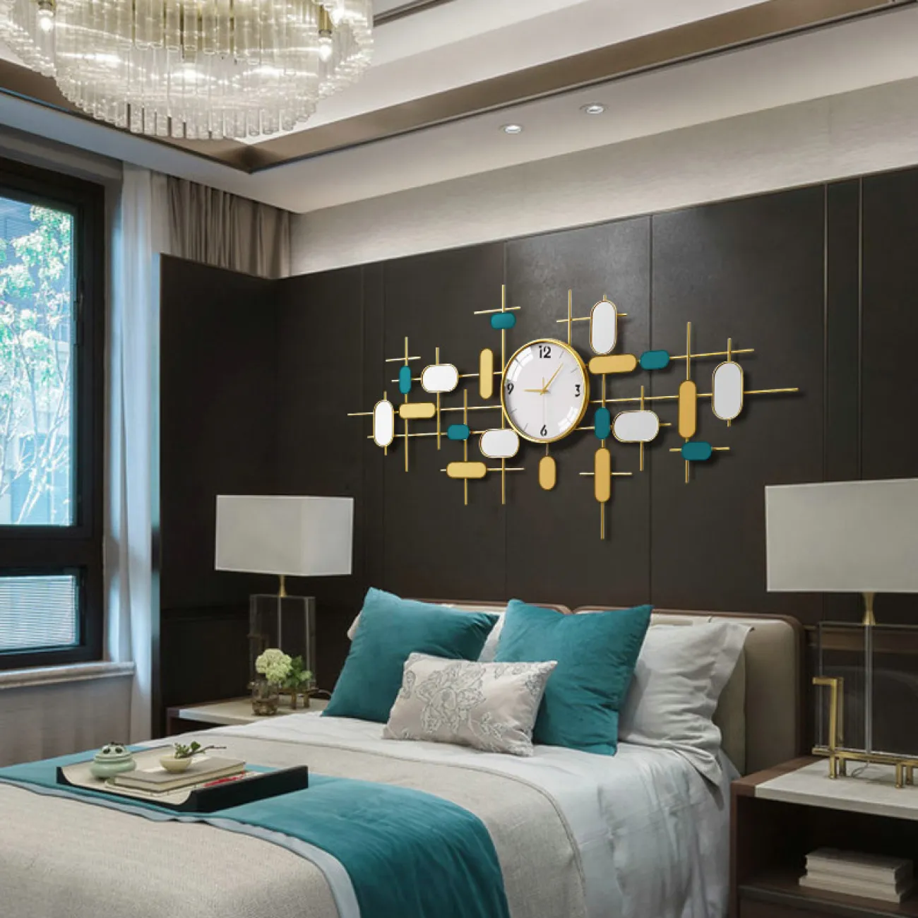 Современные минималистичные настенные часы для гостиной, роскошное художественное украшение LaLume-KKK20276-20 Современные минималистичные настенные часы для гостиной, роскошное художественное украшение LaLume-KKK20276-20