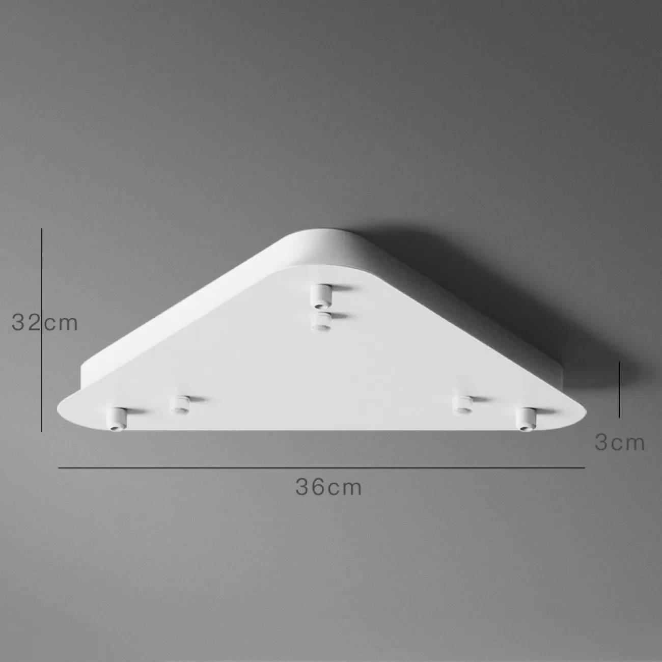 Потолочное крепление из металла треугольной формы CEILING MOUNT 10 от LaLume
