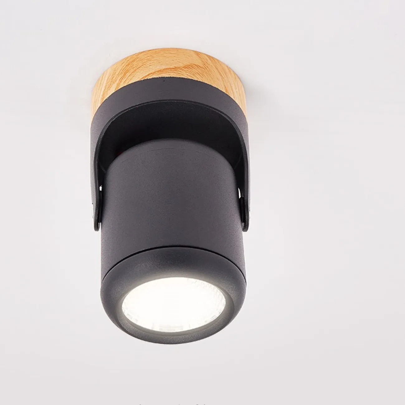 Светодиодный точечный светильник с поворотным механизмом, разноцветным корпусом и основанием с окраской под дерево PAX от LaLume