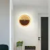 Светодиодный настенный светильник в виде деревянных круглых часов TIME WOOD ONE