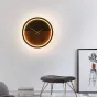 Светодиодный настенный светильник в виде деревянных круглых часов TIME WOOD ONE от LaLume