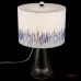Настольная лампа с рисунком лаванды на текстильном абажуре и основанием-колбой LAVEN