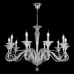 Стеклянная люстра в классическом стиле со стилизованными под свечи плафонами FIDEL