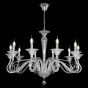 Стеклянная люстра в классическом стиле со стилизованными под свечи плафонами FIDEL от LaLume