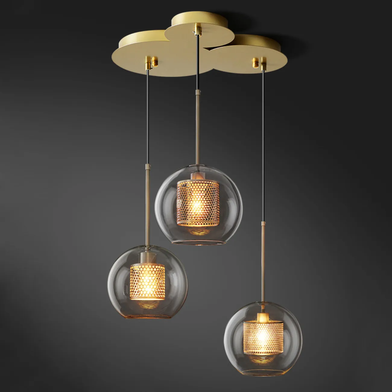 Фигурное потолочное крепление из металла CEILING MOUNT 6 от LaLume