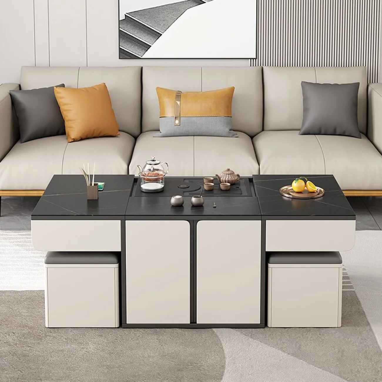 Многофункциональный чайный столик ST22323-06 от LaLume Многофункциональный чайный столик ST22323-06 от LaLume