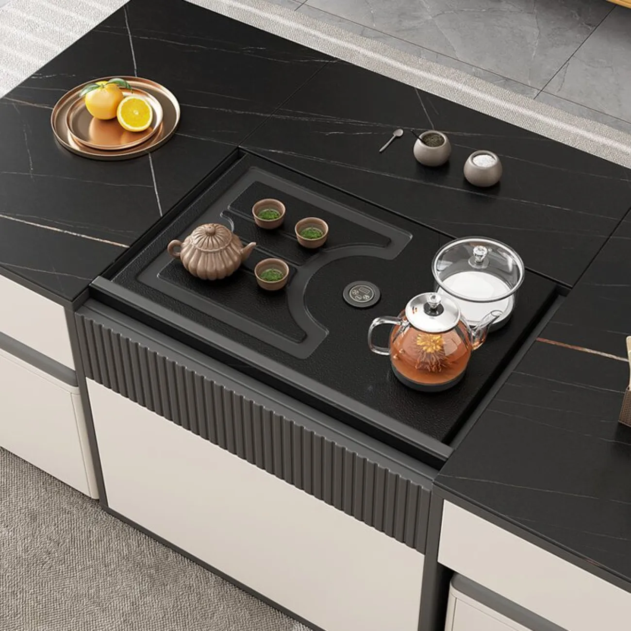 Многофункциональный чайный столик ST22323-06 от LaLume Многофункциональный чайный столик ST22323-06 от LaLume