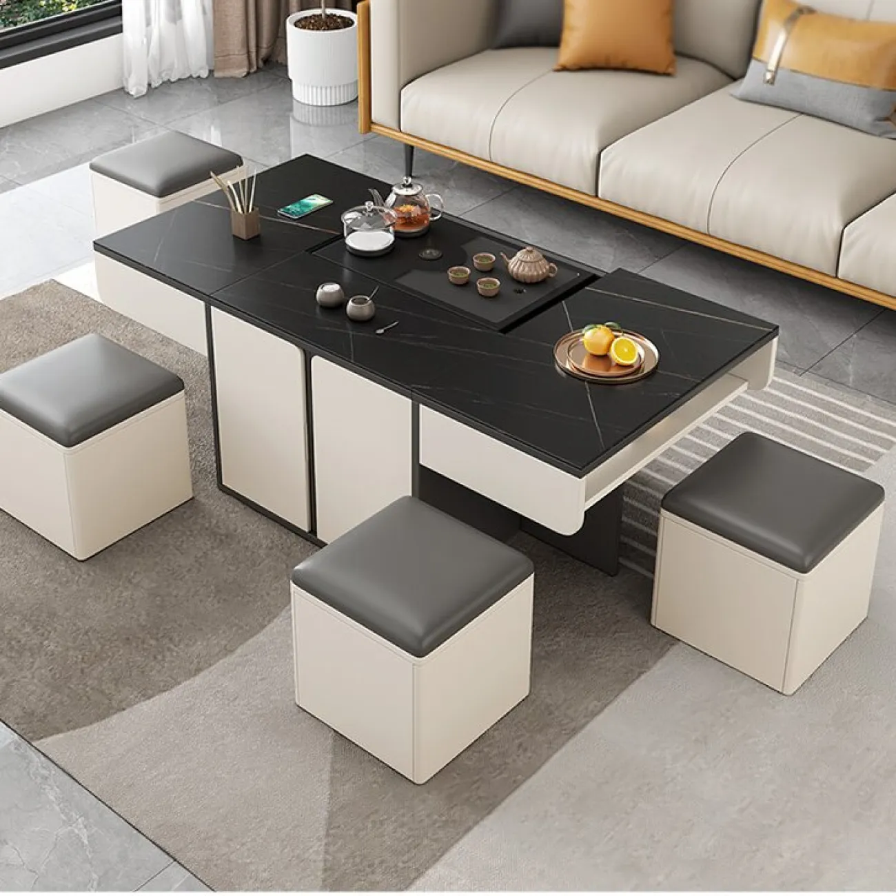 Многофункциональный чайный столик ST22323-06 от LaLume Многофункциональный чайный столик ST22323-06 от LaLume