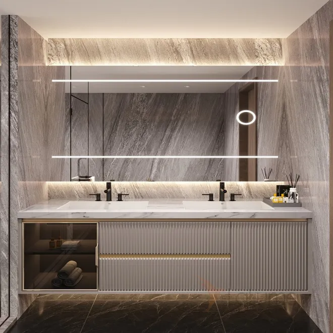 Тумба с раковиной для ванной комнаты: 42 самых стильных варианта столешниц и фасадов