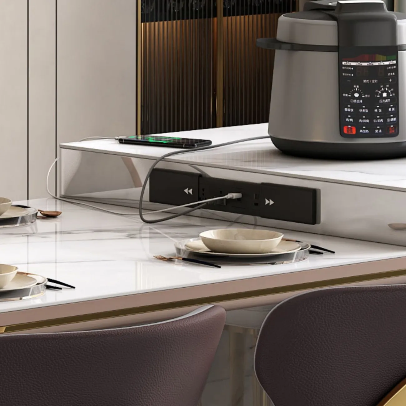 Многофункциональный обеденный стол LaLume MB22329-23 Многофункциональный обеденный стол LaLume MB22329-23