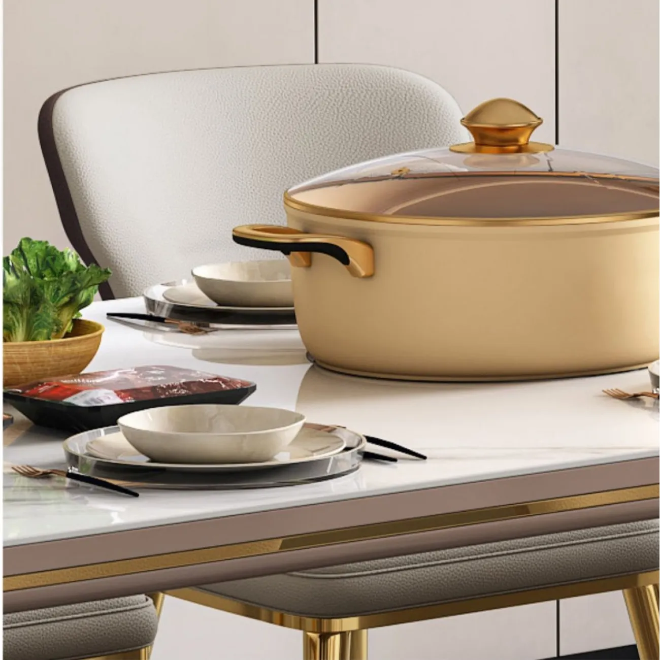 Многофункциональный обеденный стол LaLume MB22329-23 Многофункциональный обеденный стол LaLume MB22329-23